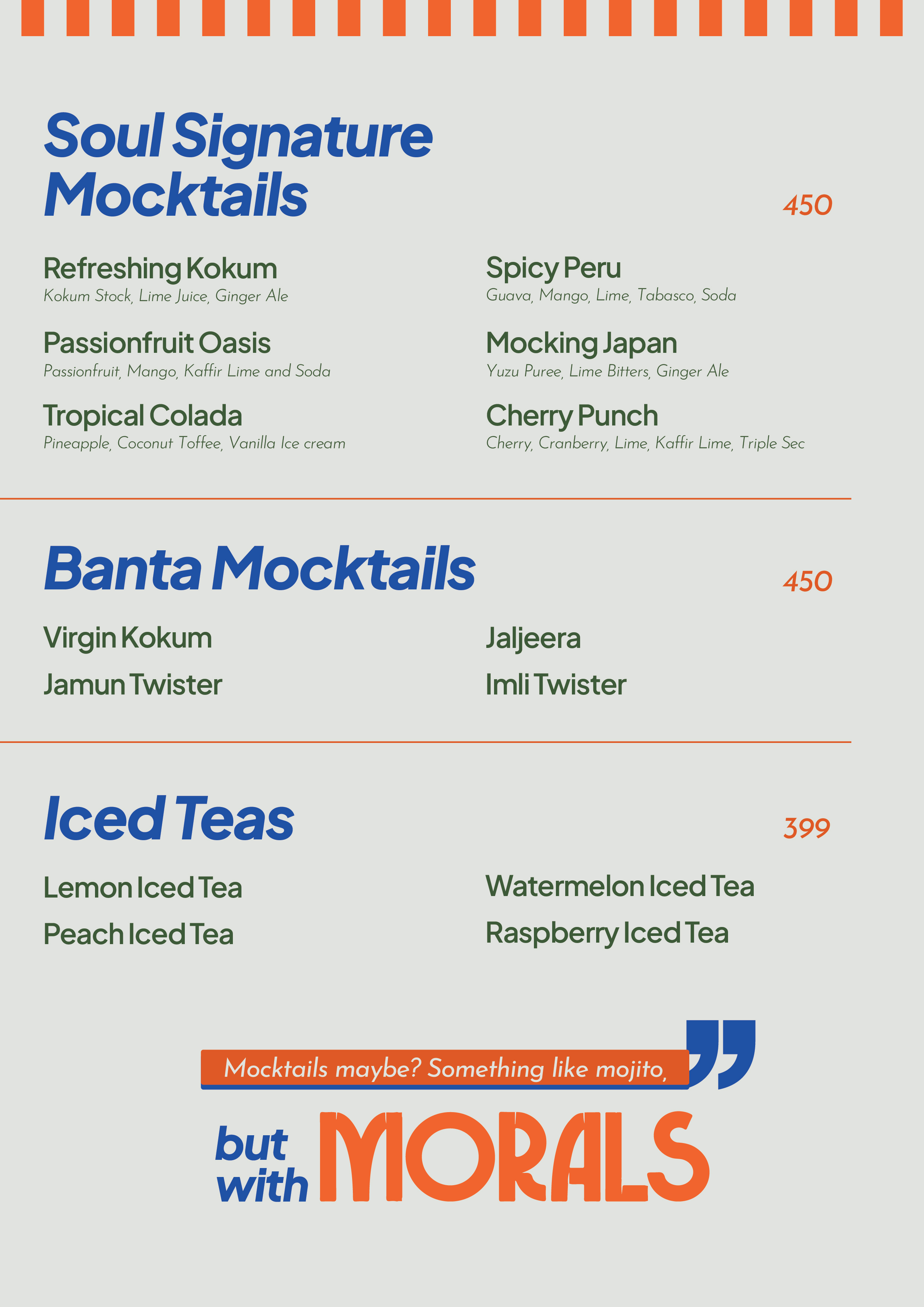 Menu Items