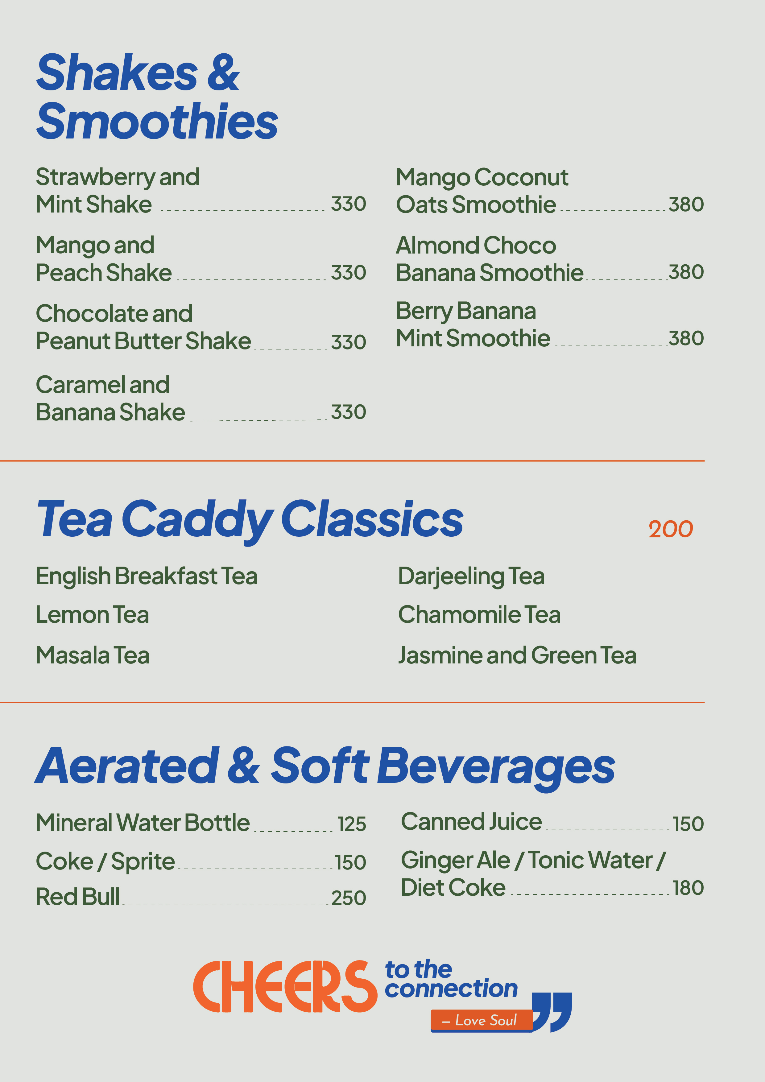 Menu Items